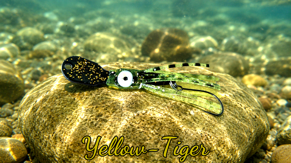 OGI 4,5 cm (lackiert) - schwarz lackiert Yellow-Tiger