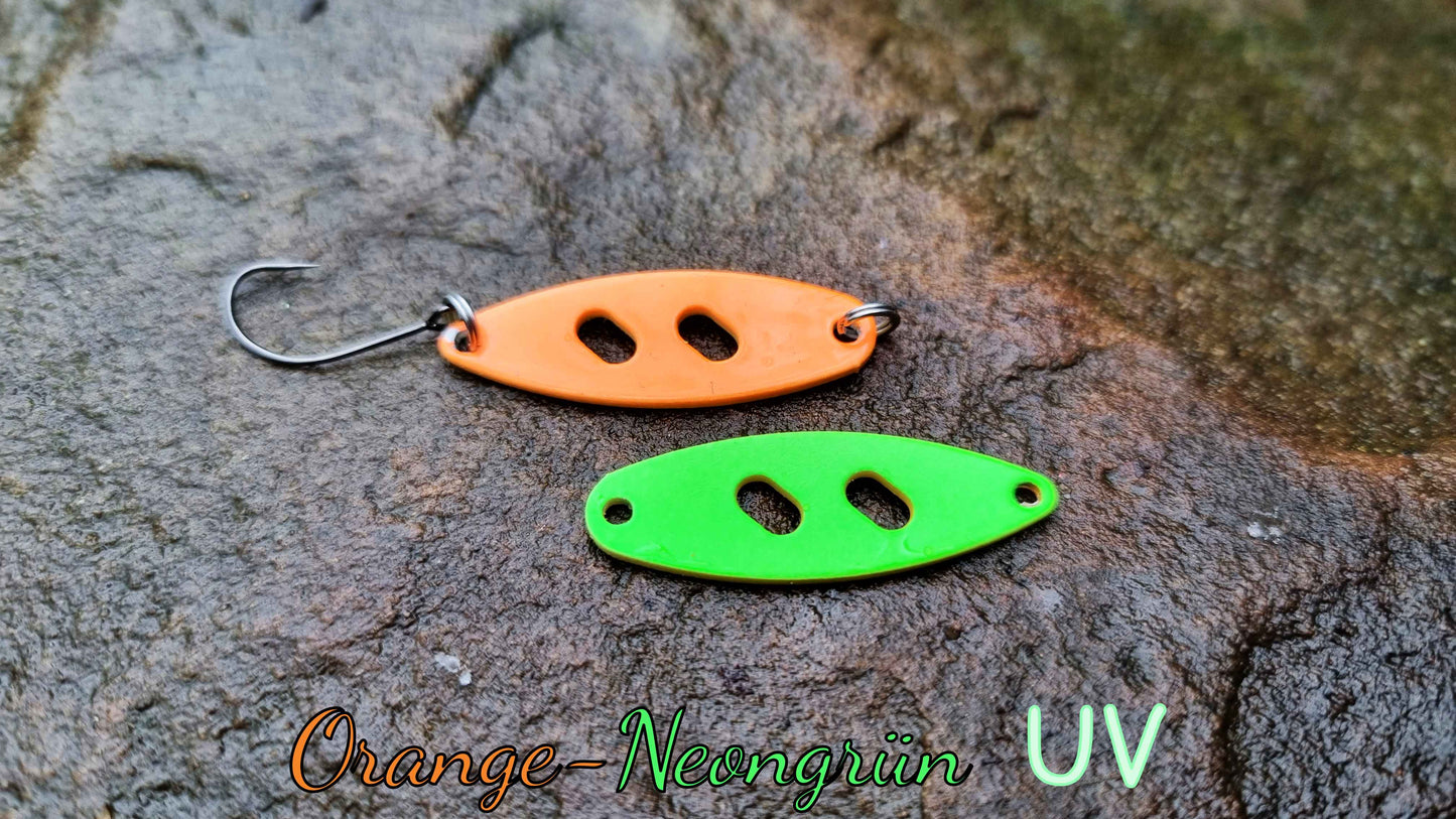 Raindrop 3,0 cm Orange-Neongruen/UV
