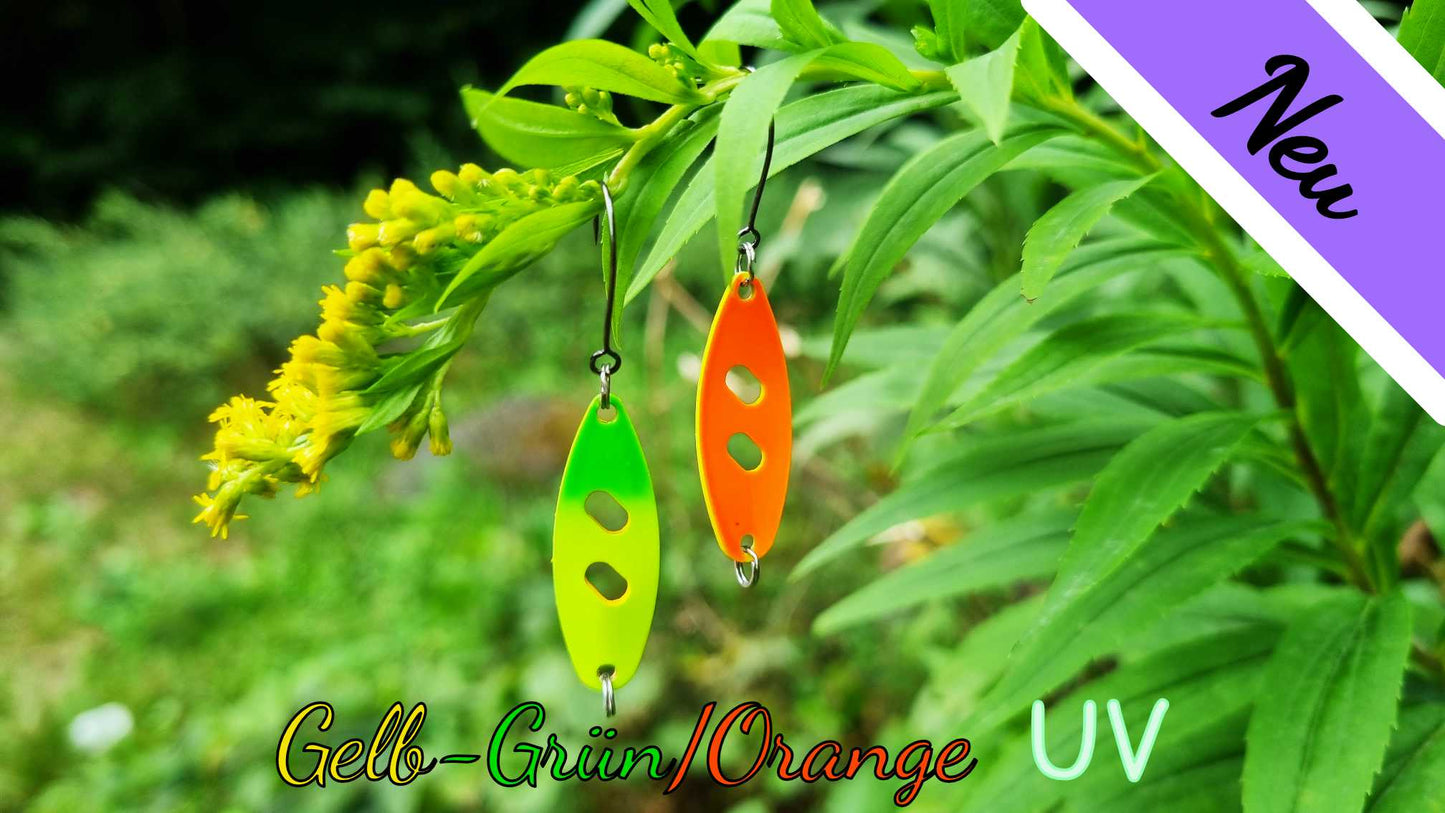 Raindrop 3,0 cm Gelb-Grün/Orange UV