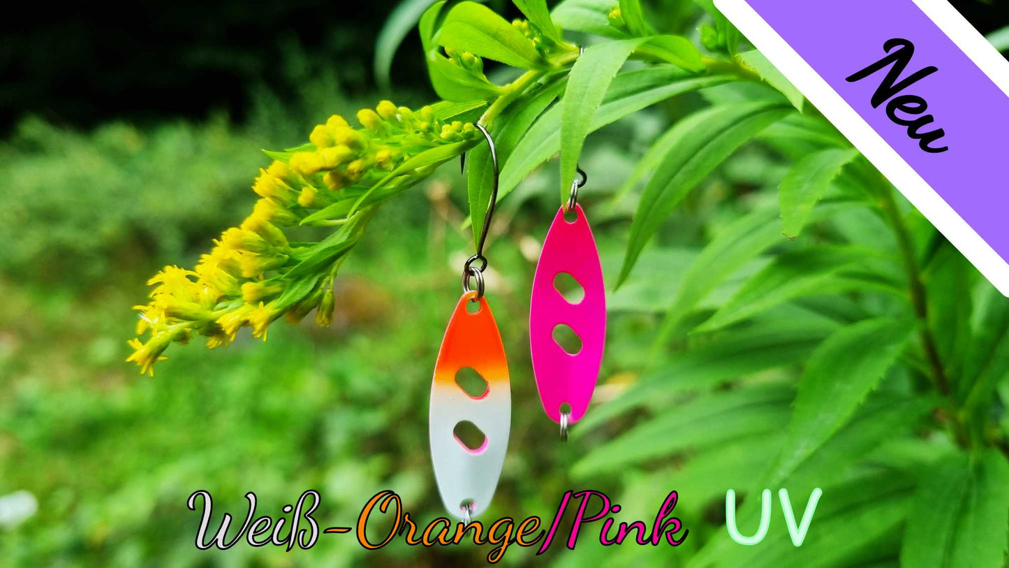 Raindrop 3,0 cm Weiß-Orange/Pink UV