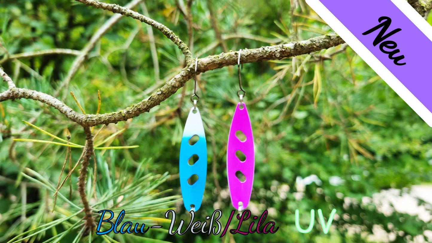 Raindrop 3,0 cm Blau-Weiß/Lila UV