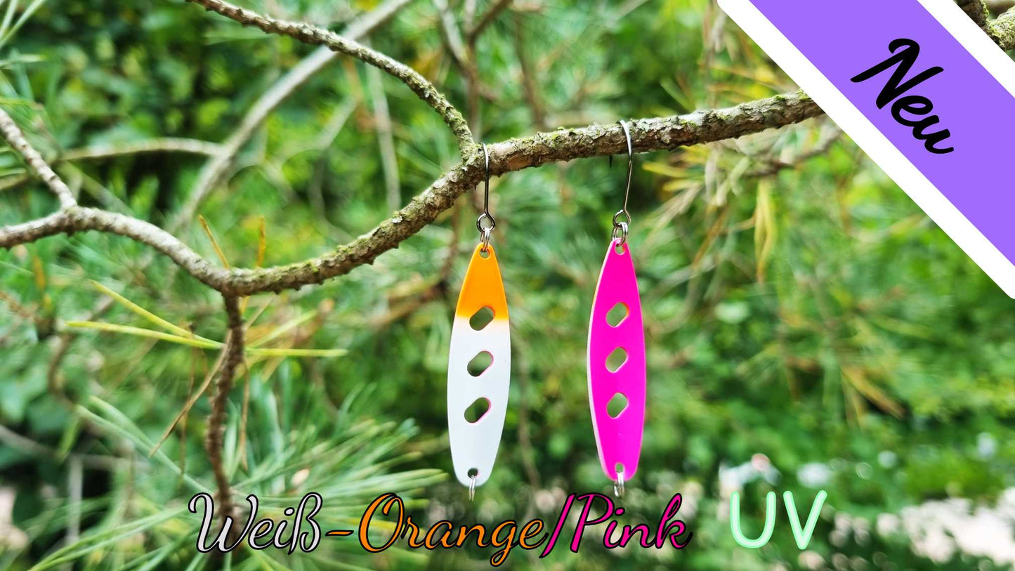 Raindrop 3,0 cm Weiß-Orange/Pink UV