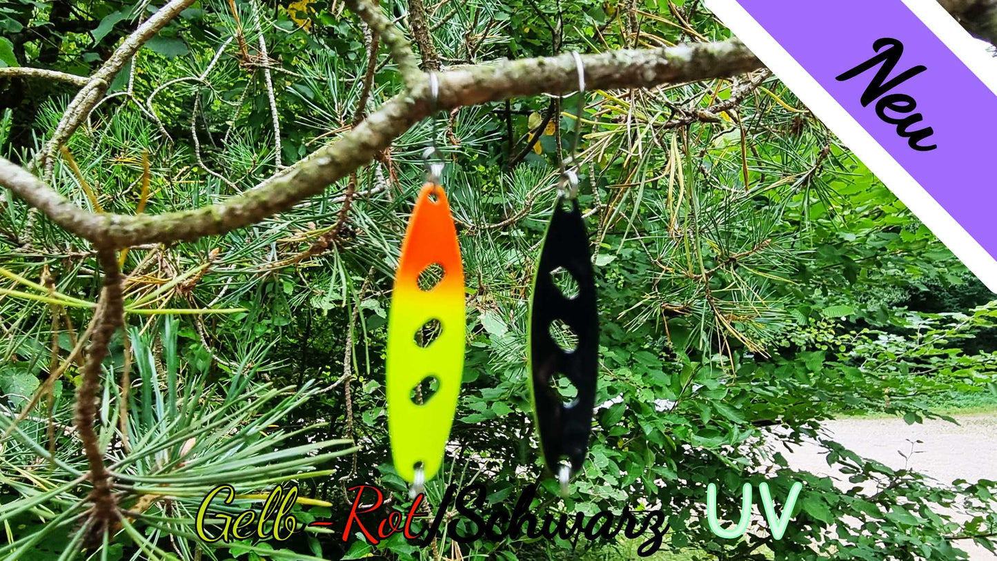 Raindrop 3,0 cm Gelb-Rot/Schwarz UV