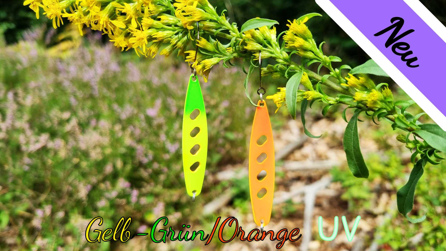 Raindrop 5,0 cm Gelb-Grün/Orange UV
