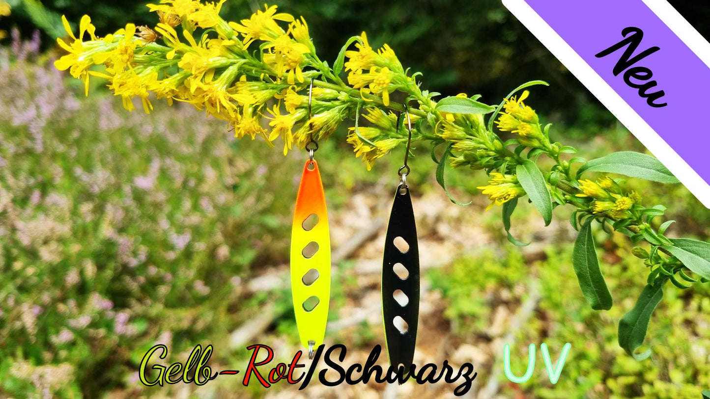 Raindrop 5,0 cm Gelb-Rot/Schwarz UV