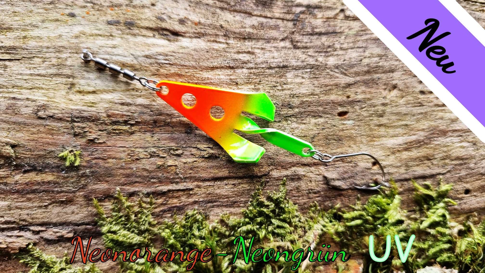 Flügelblinker 4,0 cm Neonorange-Neongrün UV