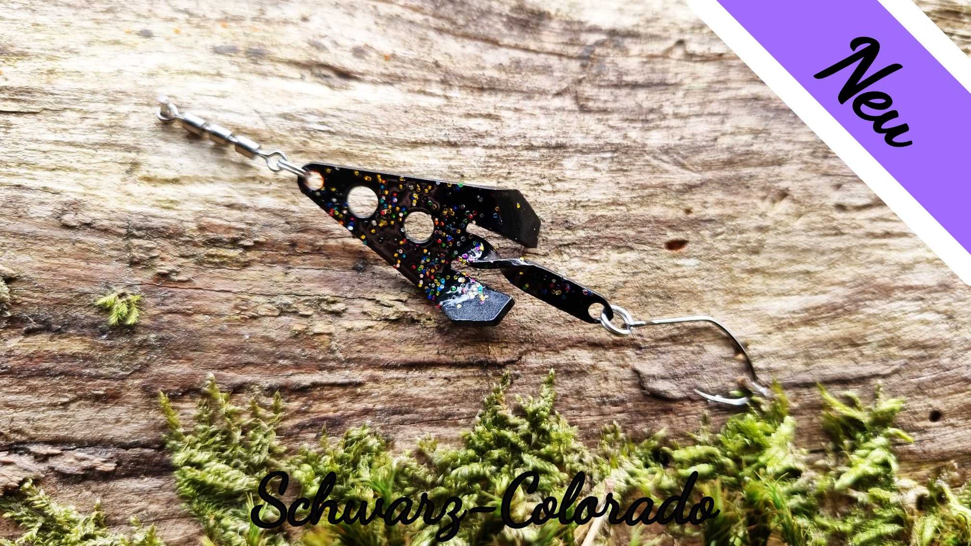 Flügelblinker 4,0 cm Schwarz-Colorado