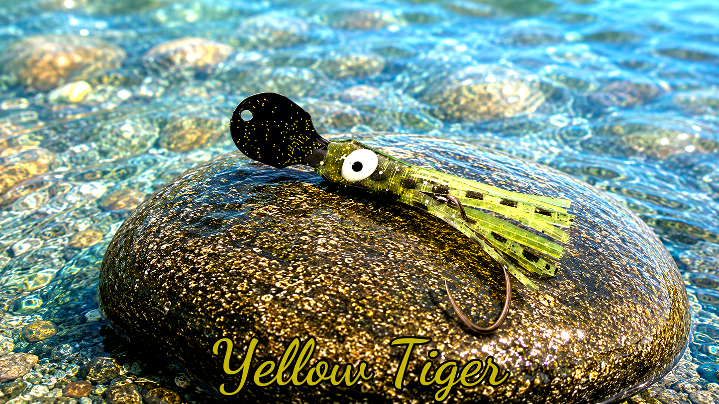 LAFO OGI 4,5 cm (lackiert) - schwarz lackiert Yellow Tiger (4g)