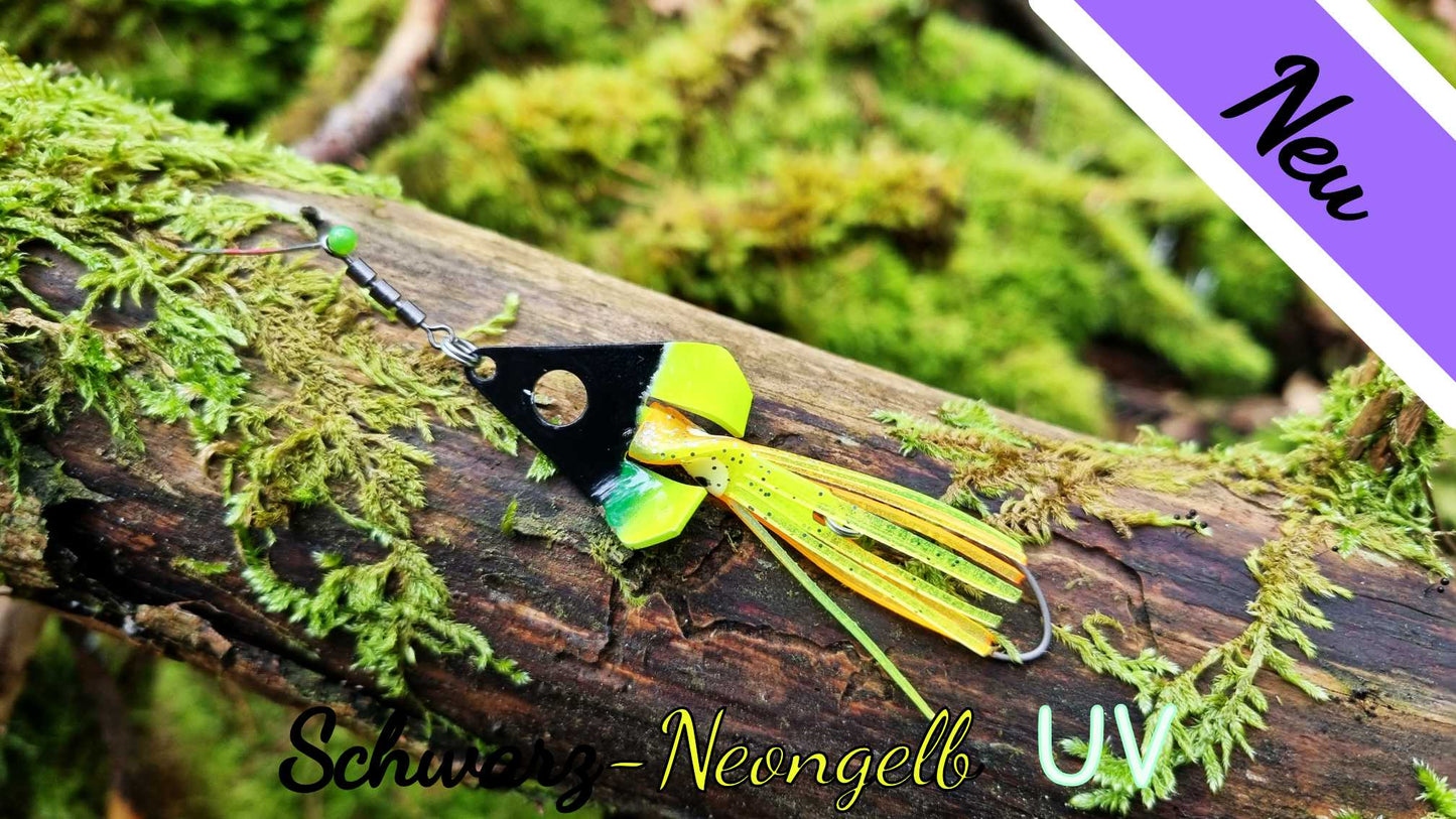 Schwarz-Neongelb UV