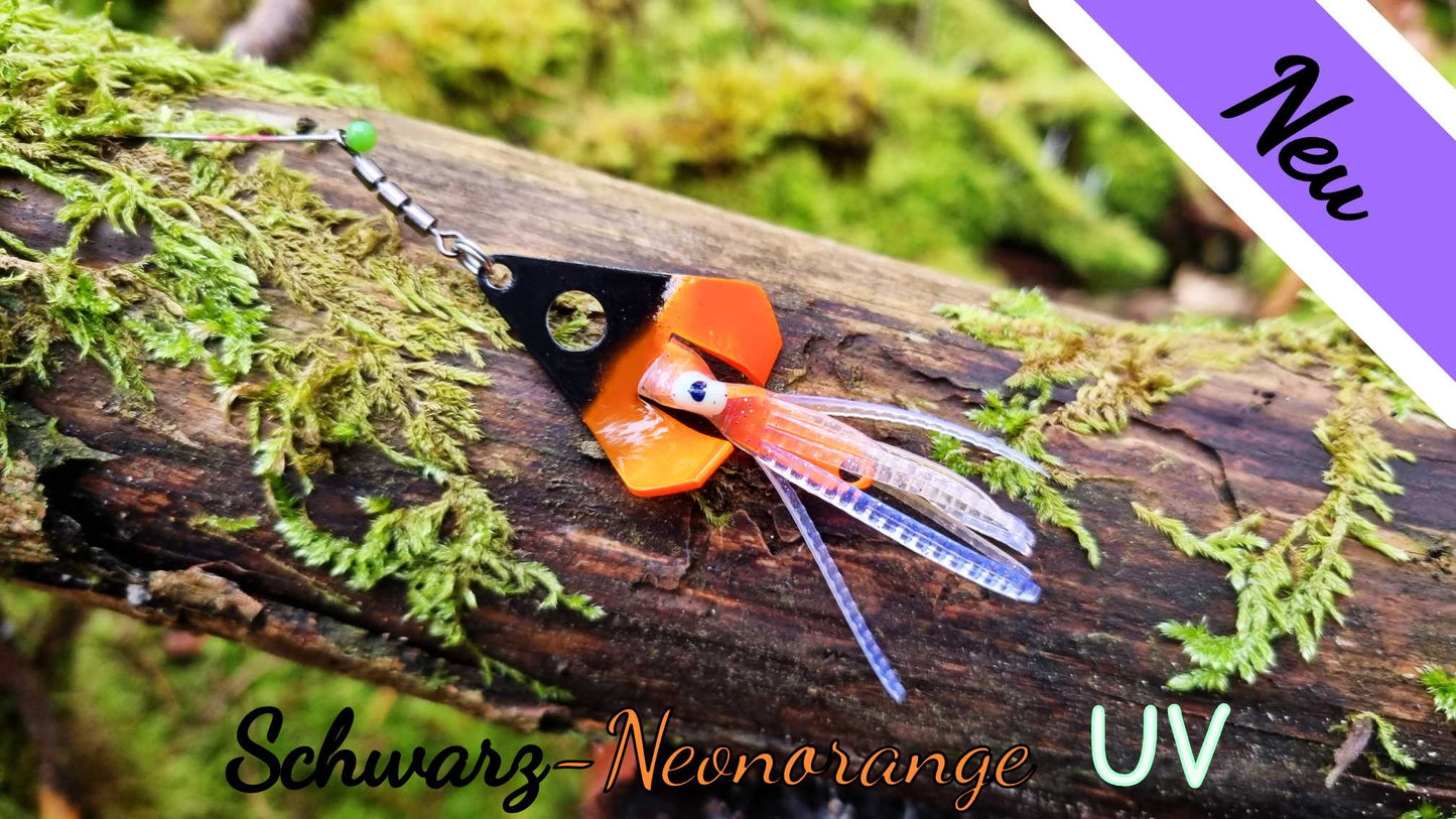 Schwarz-Neonorange UV