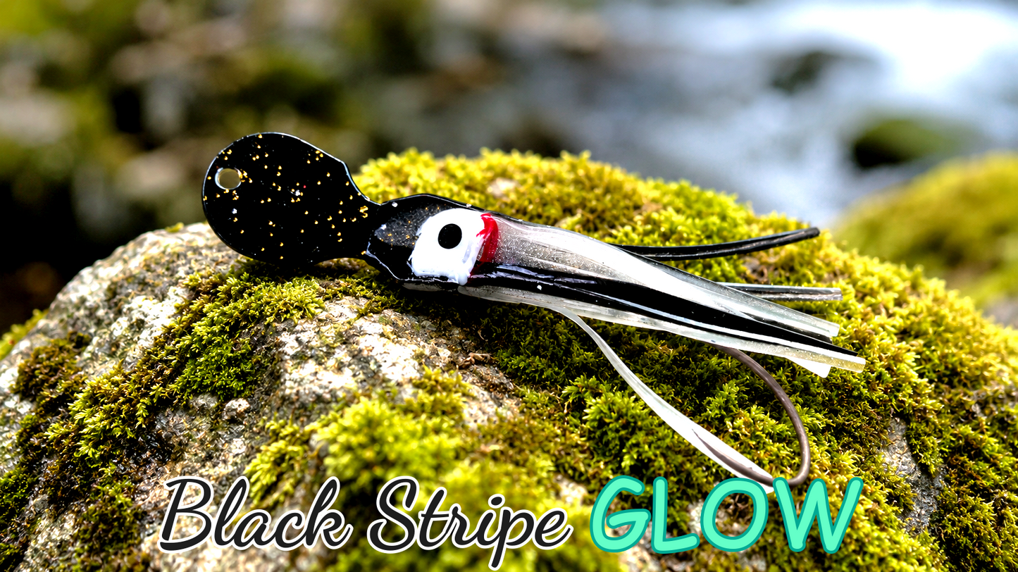 LAFO OGI 4,5 cm (5,3 g + 6,5 g) (lackiert) - schwarz lackiert Black Stripe GLOW