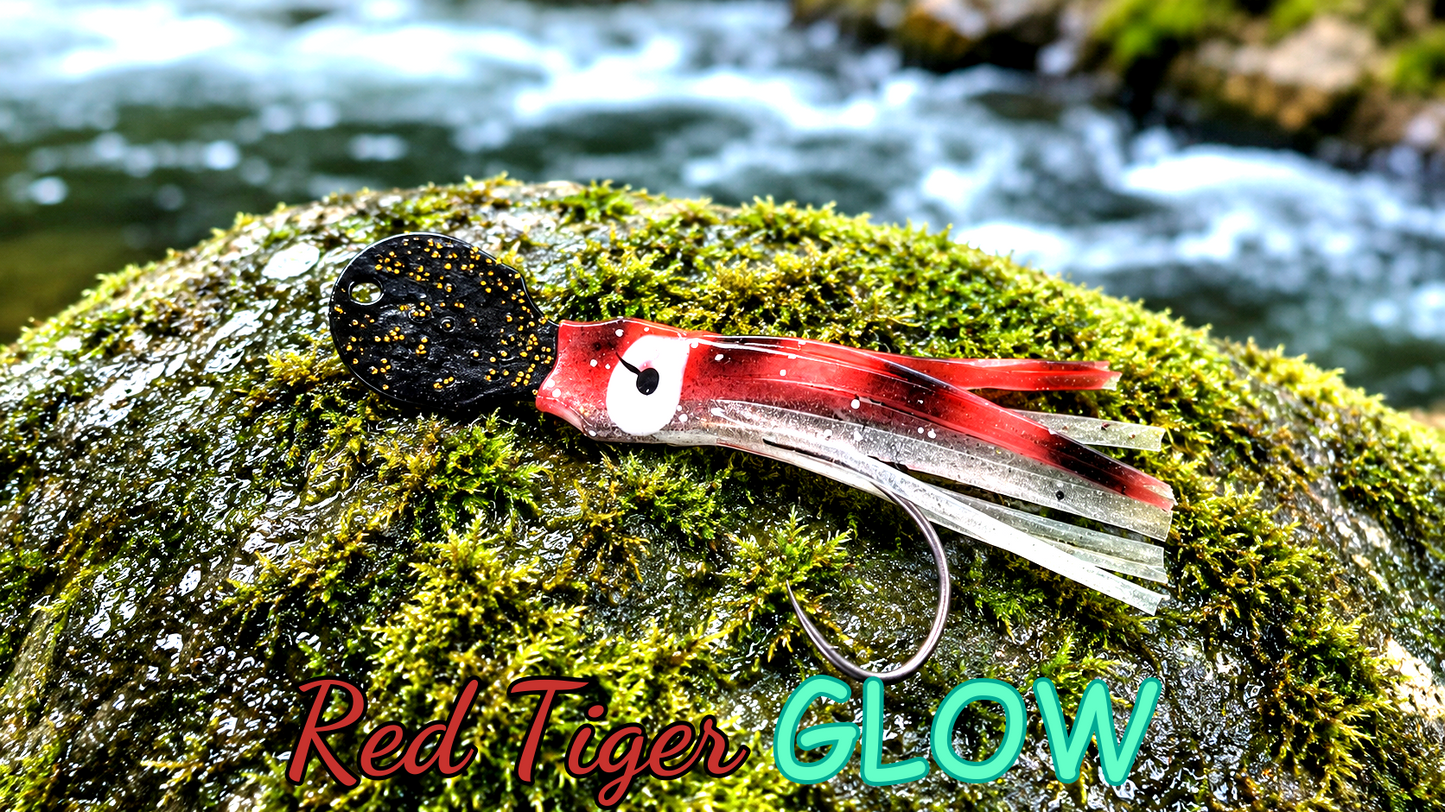 LAFO OGI 4,5 cm (5,3 g + 6,5 g) (lackiert) - schwarz lackiert Red Tiger GLOW