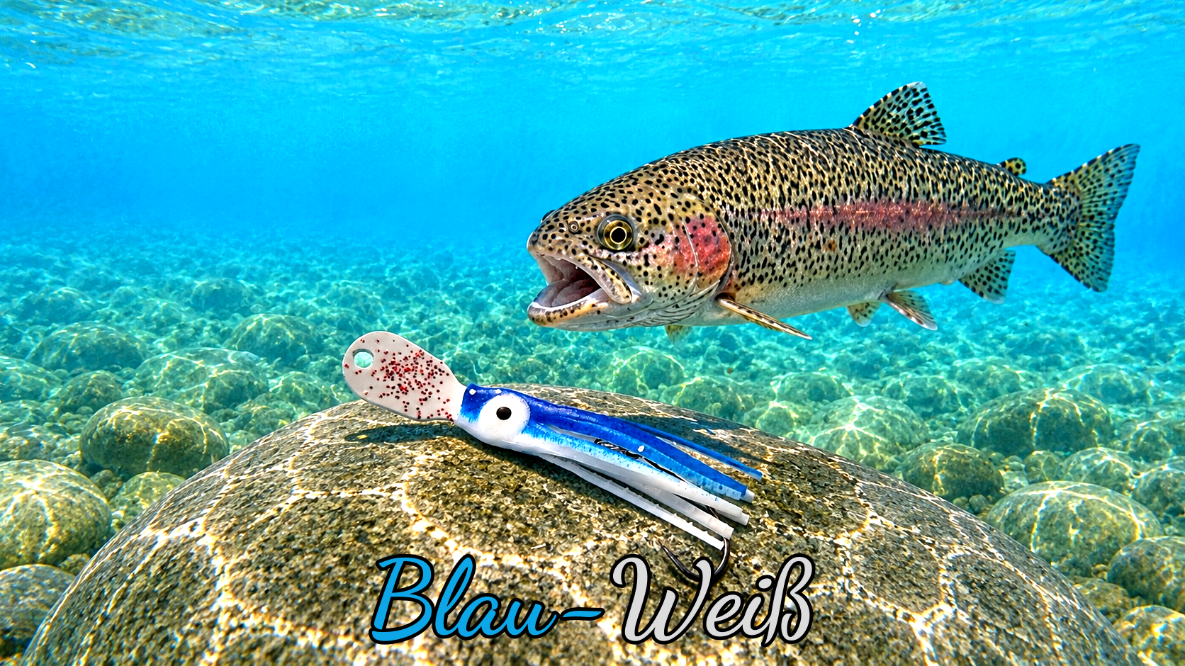 OGI 3,5 cm (lackiert) - weiß lackiert Blau-Weiß