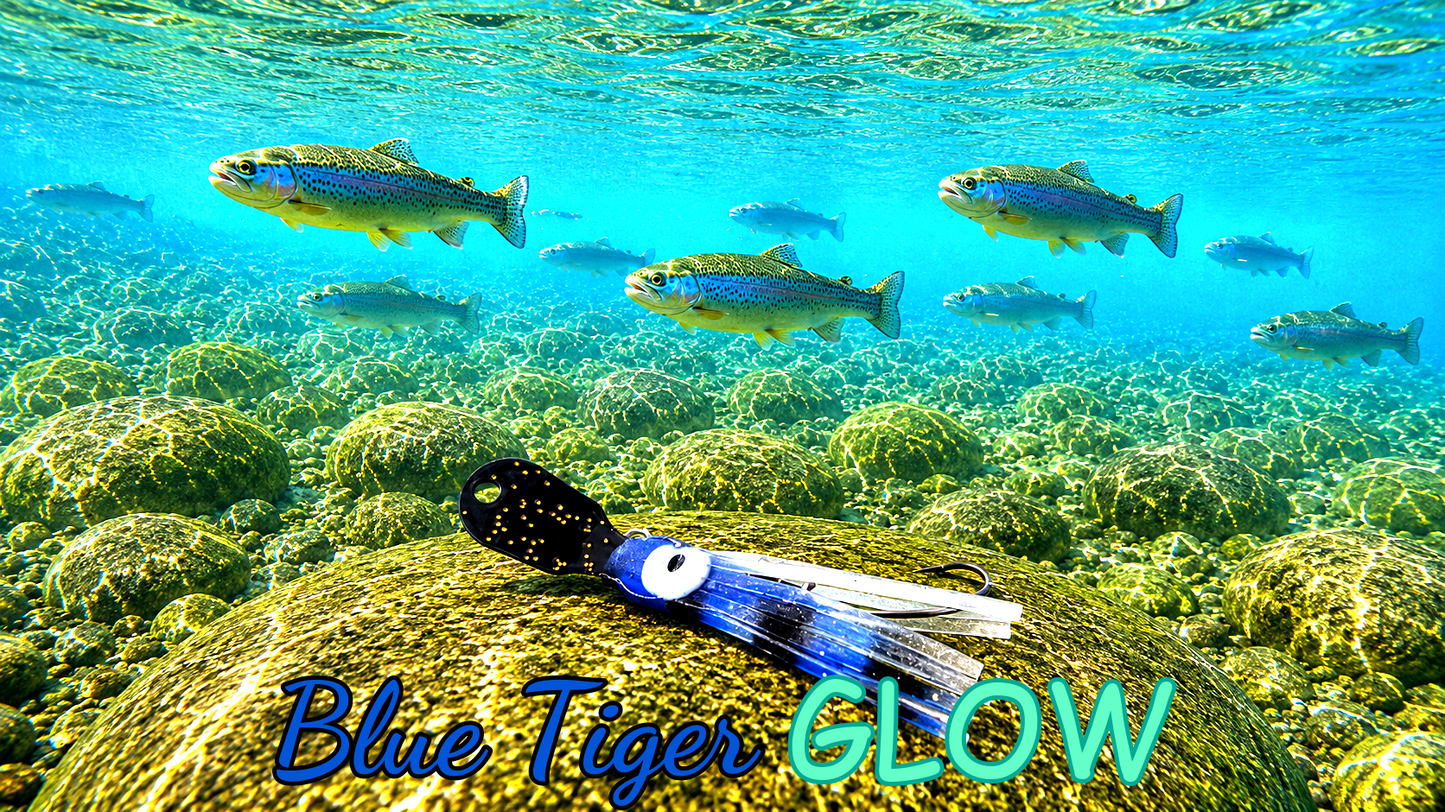 OGI 3,5 cm (lackiert) - schwarz lackiert Blue Tiger GLOW