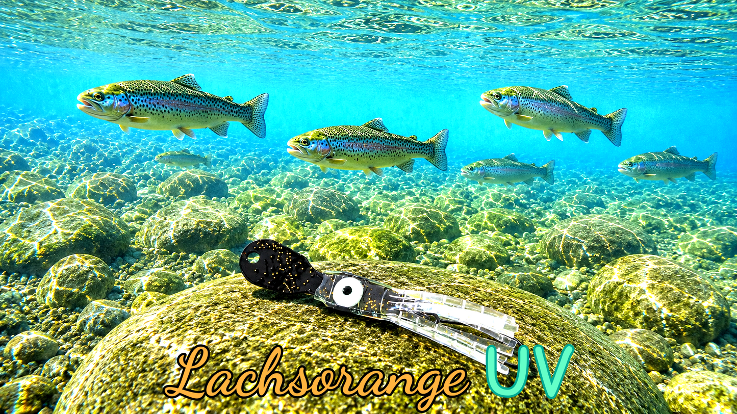OGI 3,5 cm (lackiert) - schwarz lackiert Lachsorange UV