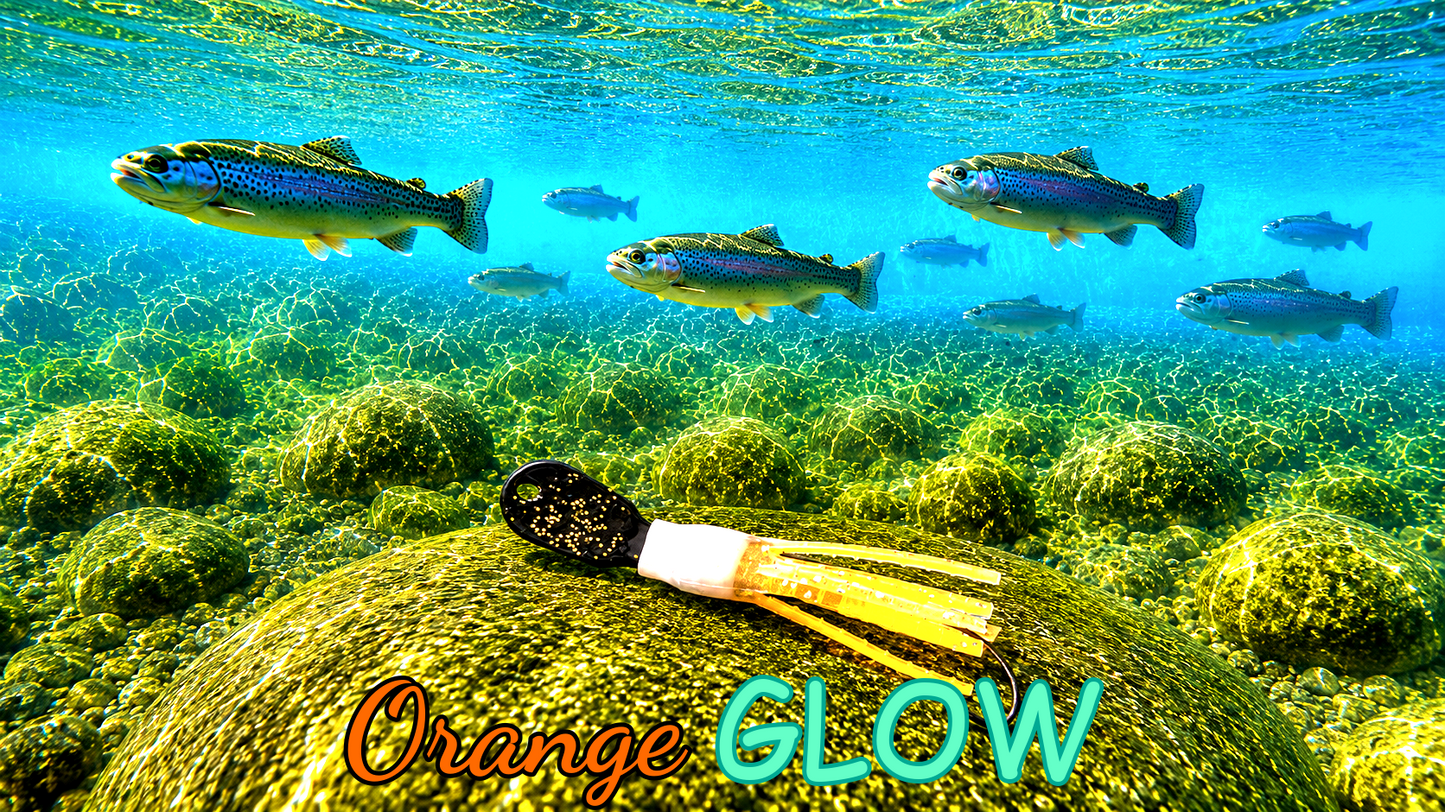 OGI 3,5 cm (lackiert) - schwarz lackiert Orange GLOW
