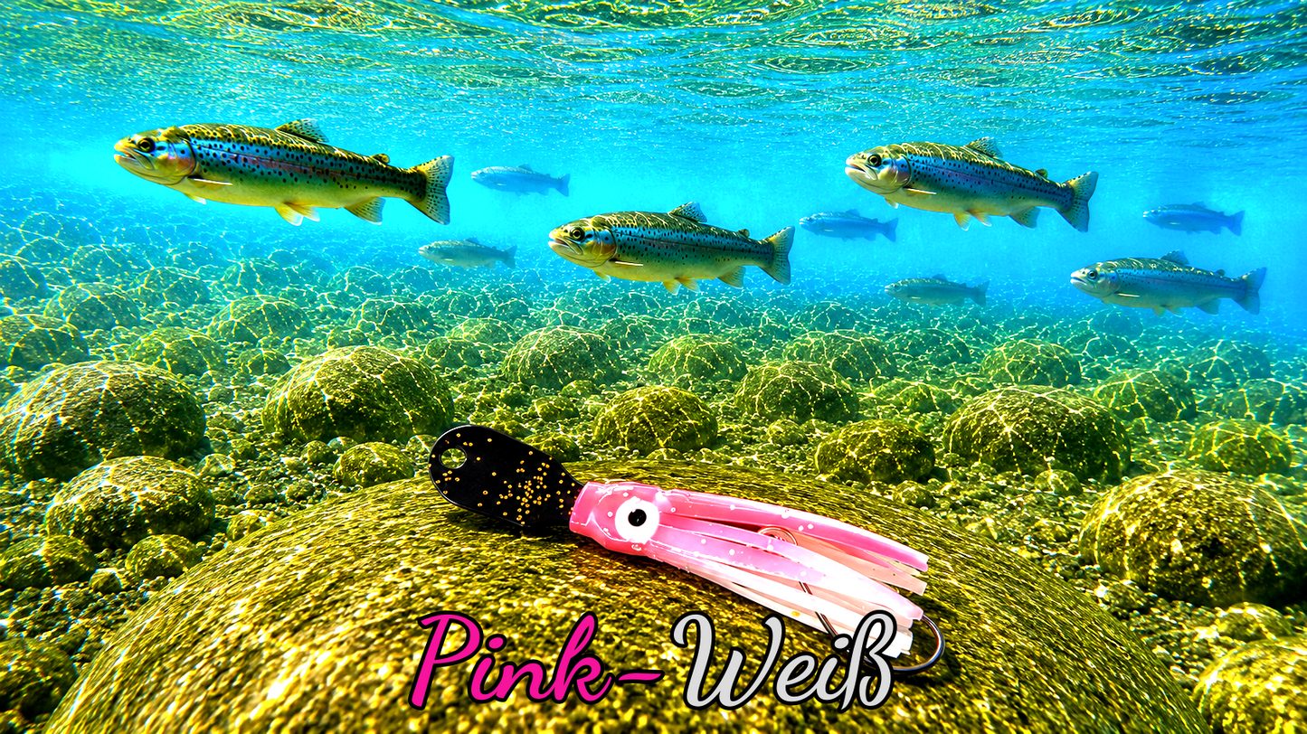 OGI 3,5 cm (lackiert) - schwarz lackiert Pink-Weiß