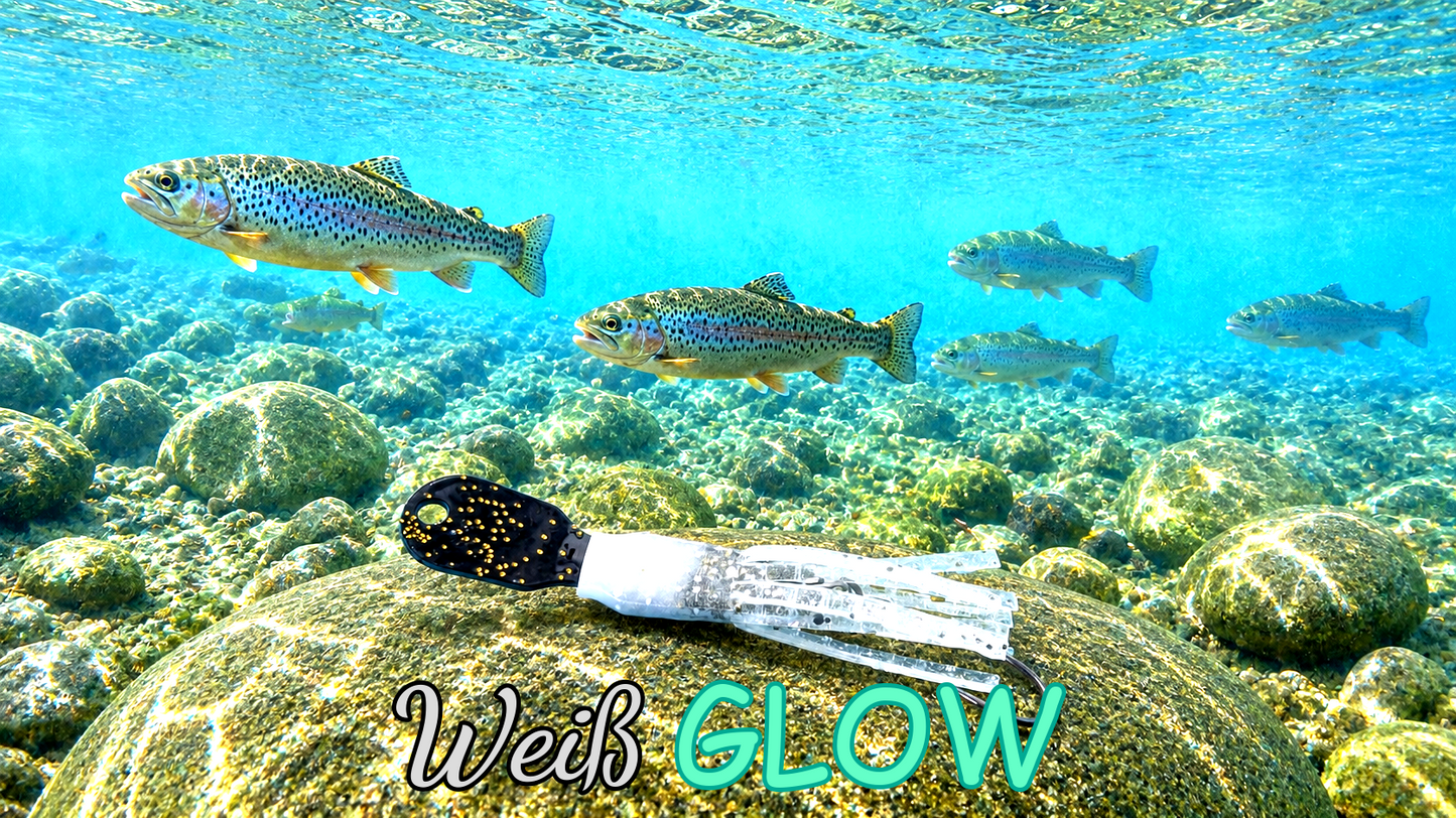 OGI 3,5 cm (lackiert) - schwarz lackiert Weiß GLOW