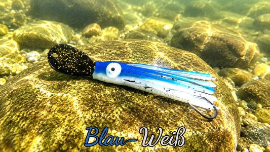 OGI 4,5 cm (lackiert) - schwarz lackiert Blau-Weiß