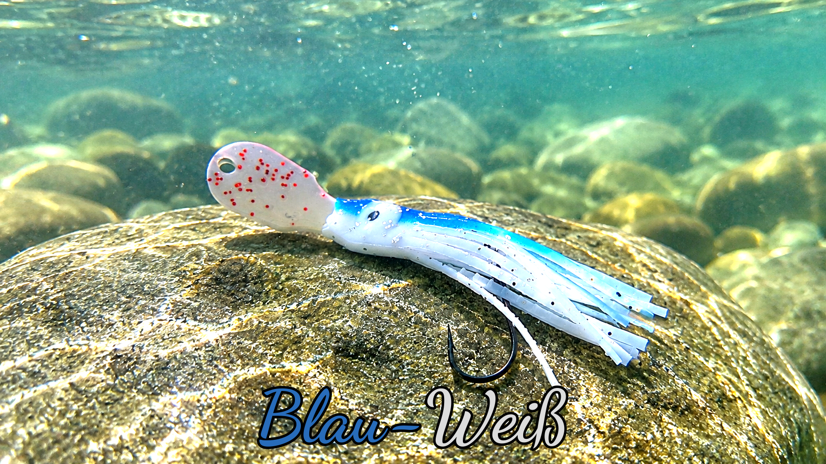 OGI 4,5 cm (lackiert) - weiß lackiert Blau-Weiß