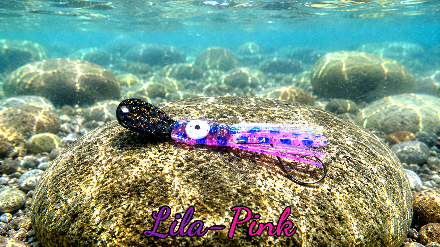 OGI 4,5 cm (lackiert) - schwarz lackiert Lila-Pink
