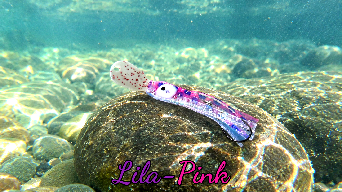 OGI 4,5 cm (lackiert) - weiß lackiert Lila-Pink