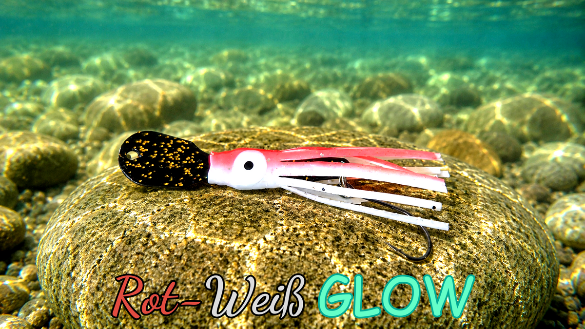 OGI 4,5 cm (lackiert) - schwarz lackiert Rot-Weiß GLOW