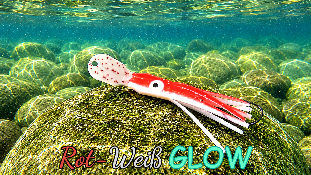 OGI 4,5 cm (lackiert) - weiß lackiert Rot-Weiß GLOW