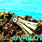 Oktopus Leaf 3,6 cm (lackiert) - schwarz lackiert Citrus UV+GLOW