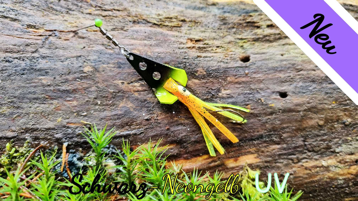 Schwarz-Neongelb UV
