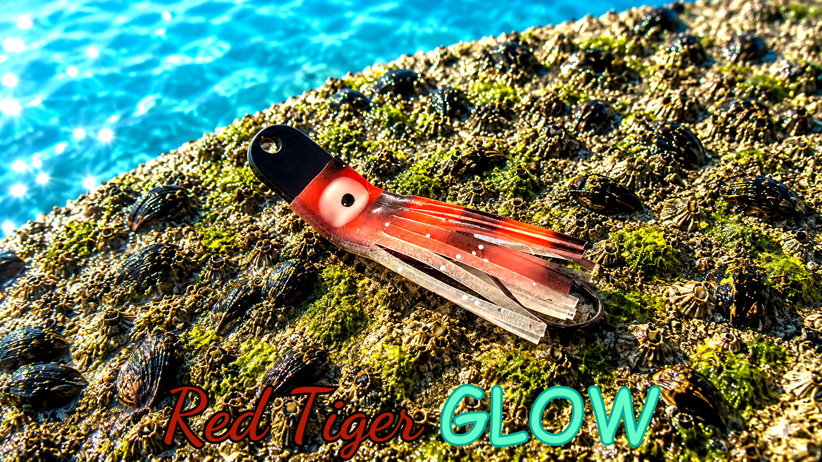 Oktopus Leaf 3,6 cm (lackiert) - schwarz lackiert Red Tiger GLOW
