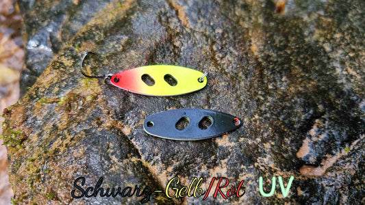 Raindrop 3,0 cm Schwarz-Gelb/Rot/UV