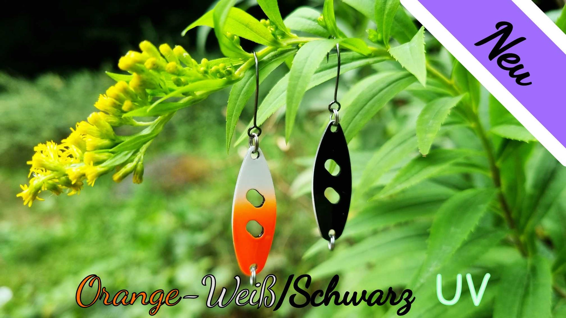 Raindrop 3,0 cm Orange-Weiß/Schwarz UV